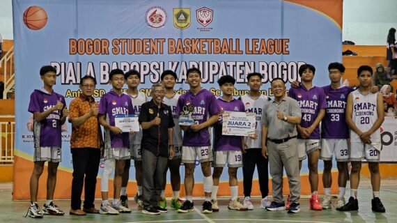 TIM BASKET SMA SMART CIBINONG RAIH GELAR RUNNER-UP DI BOGOR STUDENT BASKETBALL LEAGUE