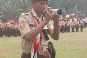 Abimanyu Mukti Prasetyo, Siswa SMA Smart Cibinong, Bertugas sebagai Sangga Kerja dalam Jambore Ranting dan Pesta Siaga 2026